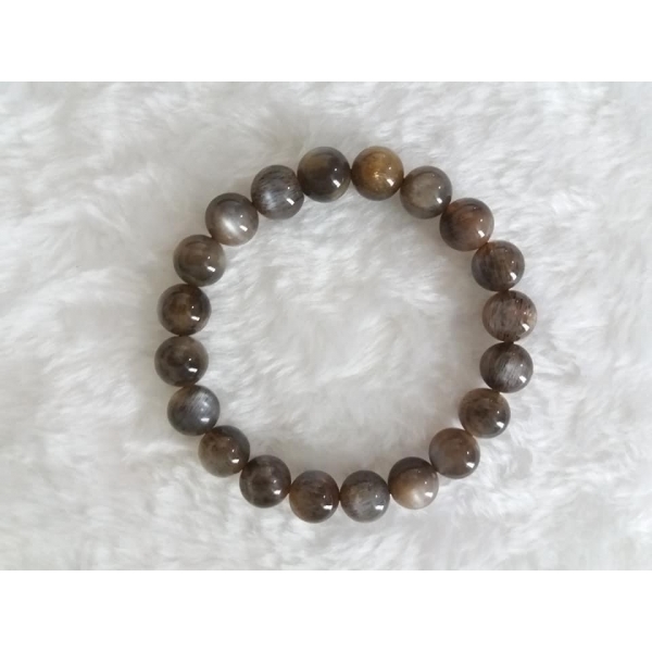 Peach and Black Moonstone Bracelet to Heal Hormonal Changes buy online